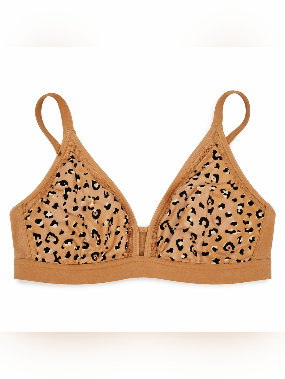 NWT Lively Leopard Print Mesh Bralette Size 1